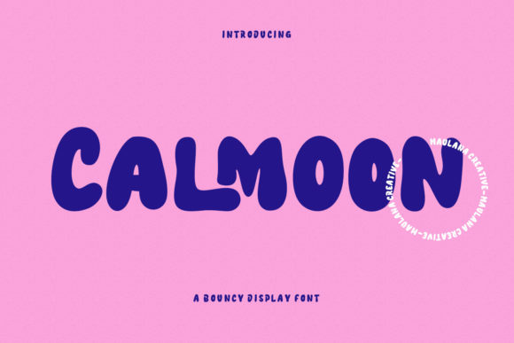 Calmoon: A Bouncy Handwritten Display Font