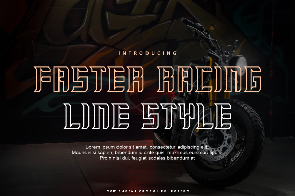 Faster Racing Line: Bold, Authentic, and Versatile