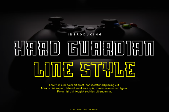 Hard Guardian Line: A Bold Font for Authentic Branding