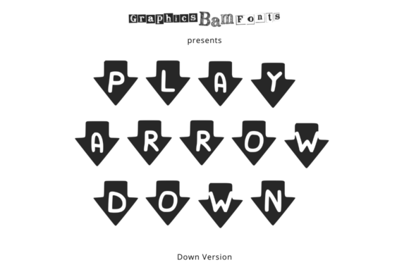 Play Arrow Down: A Fun Decorative Font for Creative Projects